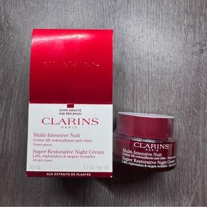 Clarins Super Restorative Night Treatment Cream Lifts Targets Wrinkles 50ml NIB